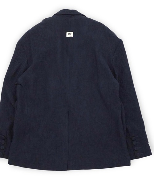 ジャケット テーラードジャケット 「Dhruv Kapoor」 TEXTURED MAXI BLAZER メンズ レディースの画像