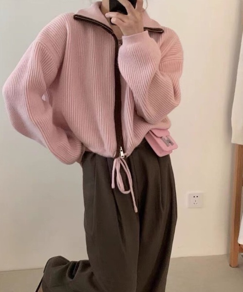 「DIAVEL」 ニットカーディガン M グレー レディース_画像2