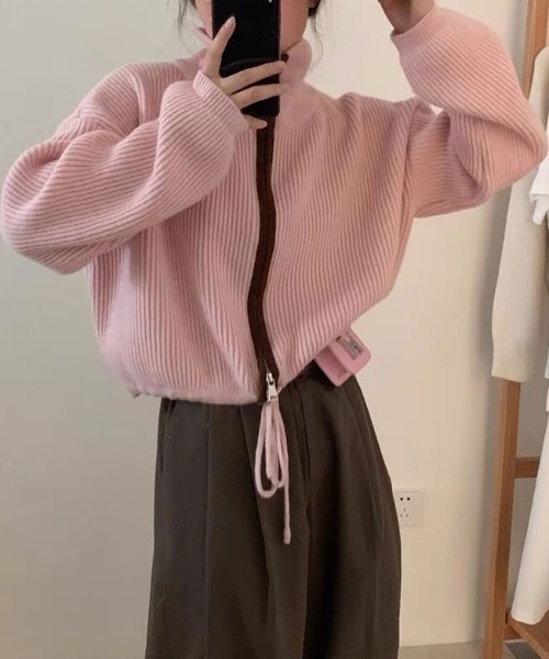 「DIAVEL」 ニットカーディガン M グレー レディース_画像3