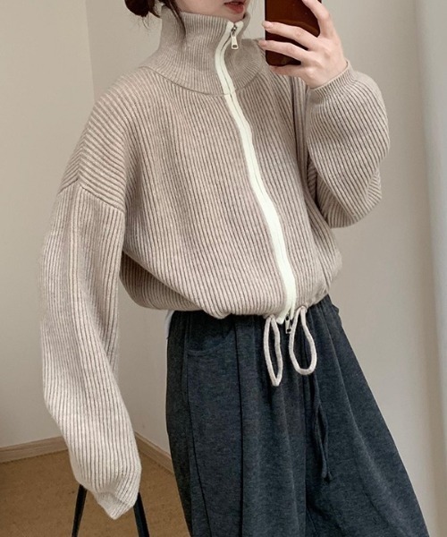 「DIAVEL」 ニットカーディガン M グレー レディース_画像5