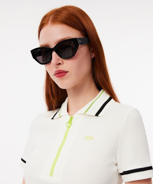 「LACOSTE」 半袖ポロシャツ 38 ホワイト レディースの画像