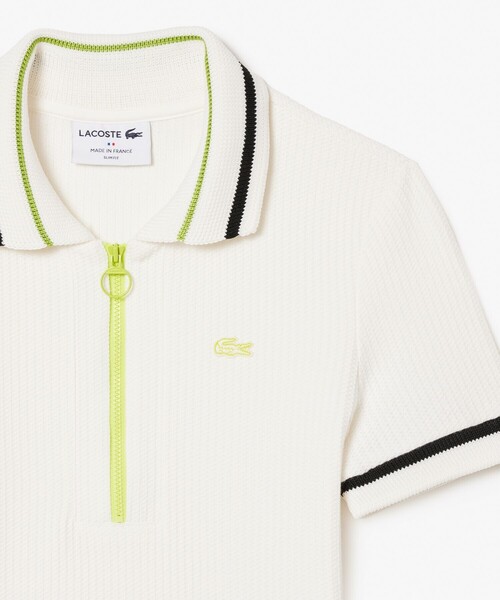 「LACOSTE」 半袖ポロシャツ 38 ホワイト レディースの画像