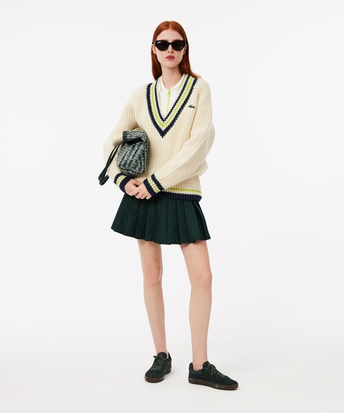 「LACOSTE」 半袖ポロシャツ 38 ホワイト レディースの画像