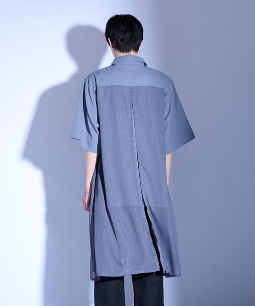 「Ellno Loset」 半袖シャツ SMALL グレー系その他 メンズ_画像5