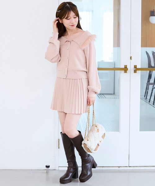 LIBRIO MENDONCA ミニニットプリーツスカート 美品 MAJESTIC LEGON（マジェスティックレゴン） スカート ニットプリーツ