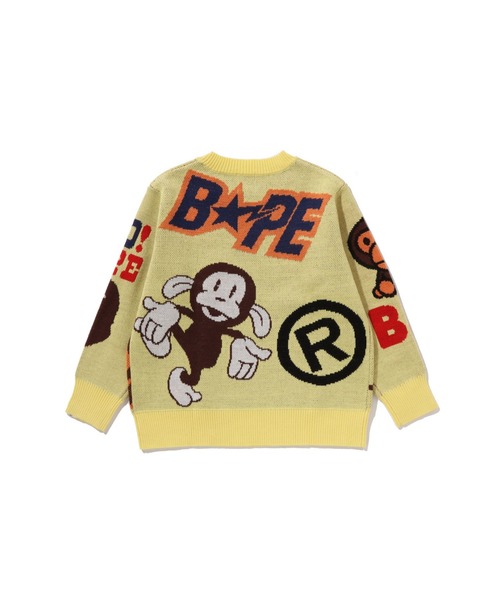 アベイシングエイプ ニット セーター ビッグロゴ ユニオンジャック BAPE A BATHING APE（アベイシングエイプ） ニット セーター BAPE MILO