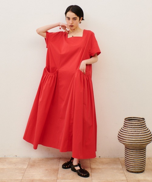 manana suerte（マニャーナスエルテ） 半袖ワンピース FREE レッド