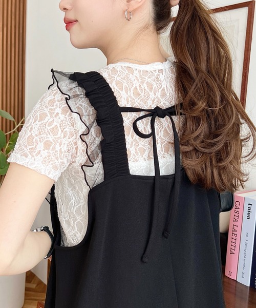 「moment+」 サロペットスカート L グレイッシュベージュ レディース_画像3