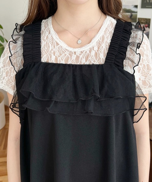 「moment+」 サロペットスカート L グレイッシュベージュ レディース_画像4