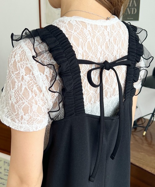 「moment+」 サロペットスカート L グレイッシュベージュ レディース_画像6