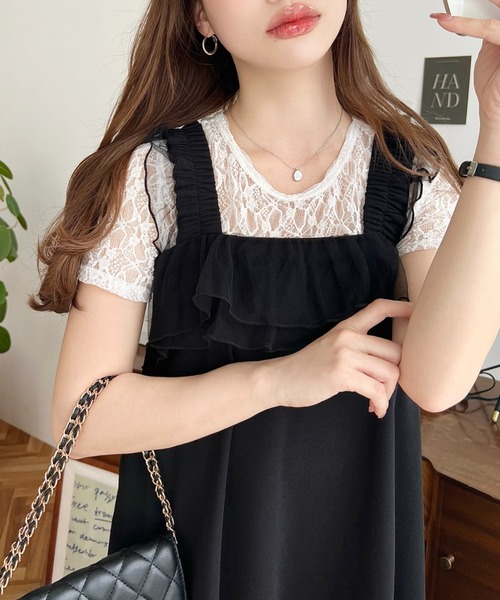 「moment+」 サロペットスカート L グレイッシュベージュ レディース_画像9