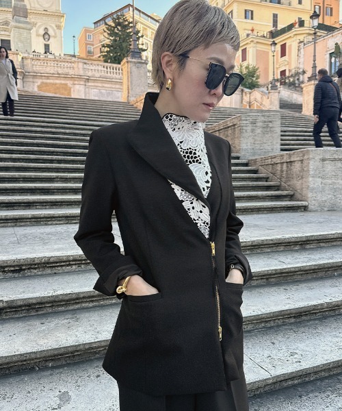 コート アウター レースカラージャケット レディース : ZOZOTOWN Yahoo