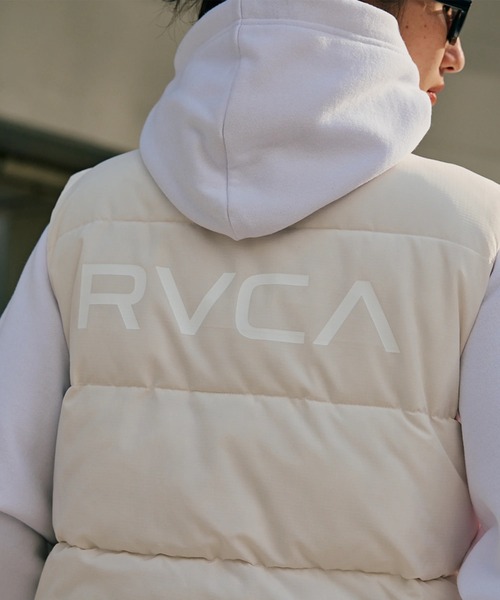 RVCA アイボリー ダウンベスト Mサイズ RVCA ベスト ジレ メンズ PUFFER VEST 「2025年秋冬モデル」/ルーカ