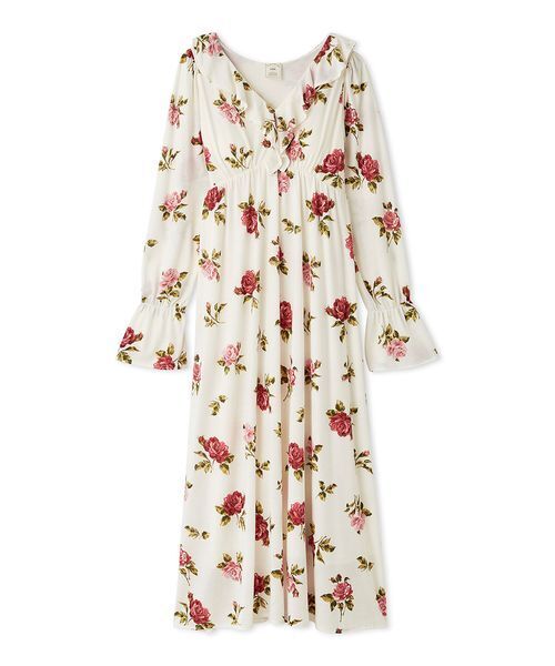 【新品.未使用】♡ジェラートピケ♡ヴィンテージローズ柄マキシワンピース ♡ gelato pique（ジェラートピケ） パジャマ ルームウェア ヴィンテージ