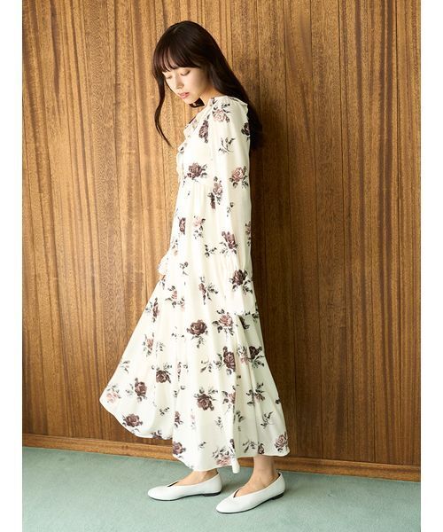 【新品.未使用】♡ジェラートピケ♡ヴィンテージローズ柄マキシワンピース ♡ gelato pique（ジェラートピケ） パジャマ ルームウェア ヴィンテージ