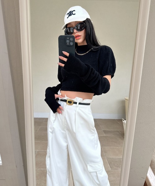 「EIMY ISTOIRE」 半袖ニット FREE ピンク レディース_画像5