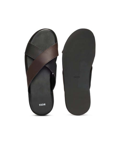 BOSS（HUGO BOSS） サンダル フェイクレザー スライドサンダル