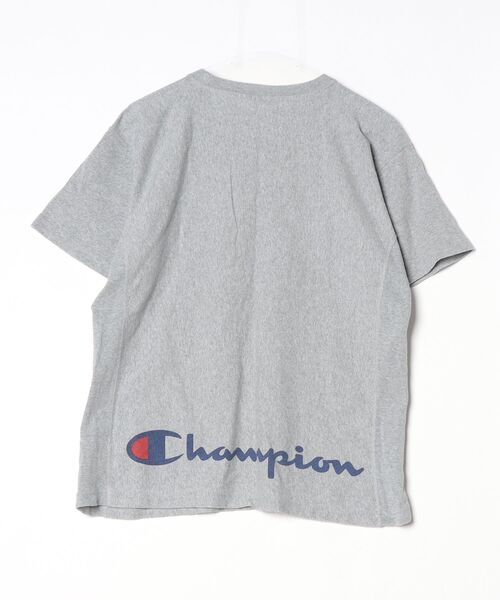 「Champion」 ワンポイント半袖Tシャツ M グレー メンズ_画像2