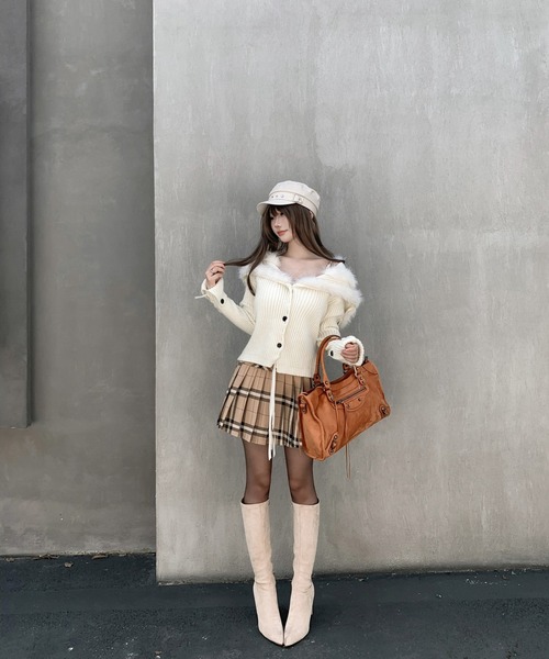 VEILA スカート チェックプリーツミニスカート : ZOZOTOWN Yahoo!店