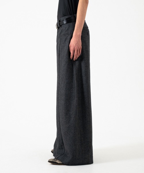 Camphor wood スラックス WIDE BAGGY SEEM TUCK TWEED SLACKS / ワイド