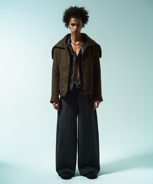 Camphor wood スラックス WIDE BAGGY SEEM TUCK TWEED SLACKS / ワイド