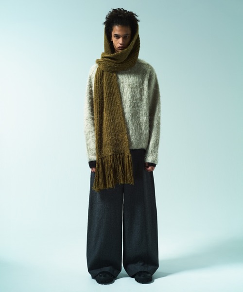 Camphor wood スラックス WIDE BAGGY SEEM TUCK TWEED SLACKS / ワイド