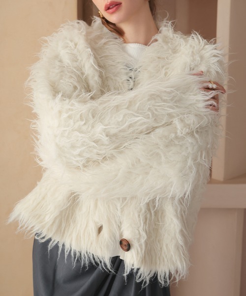 DONOBAN ドノバン フラッフィーファー　カーディガン DONOBAN（ドノバン） カーディガン フラッフィーカーディガン