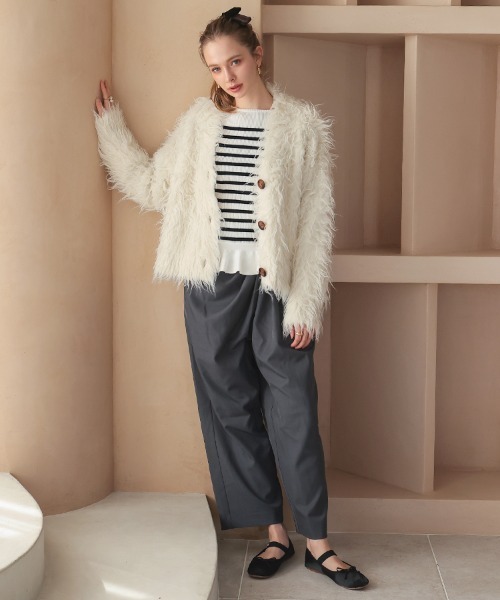 DONOBAN ドノバン フラッフィーファー　カーディガン DONOBAN（ドノバン） カーディガン フラッフィーカーディガン