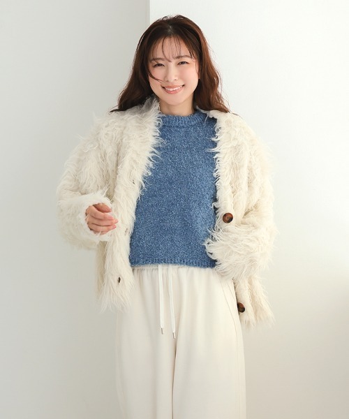 DONOBAN ドノバン フラッフィーファー　カーディガン DONOBAN（ドノバン） カーディガン フラッフィーカーディガン