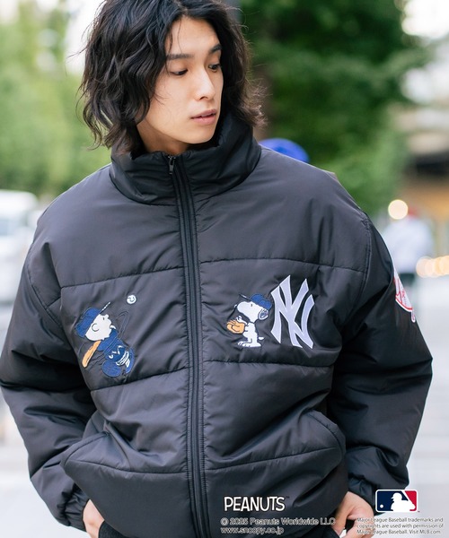 MLB ブルゾン アウター 「PEANUTS×MLB」オリジナルデザイン ナイロン