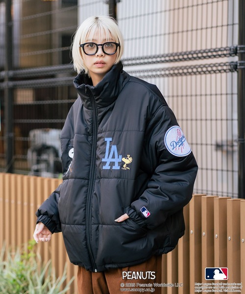 MLB ブルゾン アウター 「PEANUTS×MLB」オリジナルデザイン ナイロン