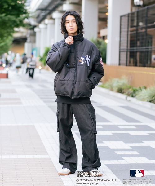 MLB ブルゾン アウター 「PEANUTS×MLB」オリジナルデザイン ナイロン
