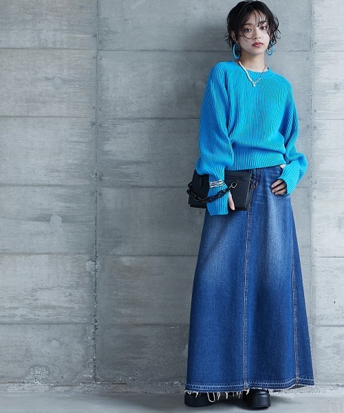 「GEVS.」 「SMILELAND」ニットカーディガン L レッド レディース_画像6