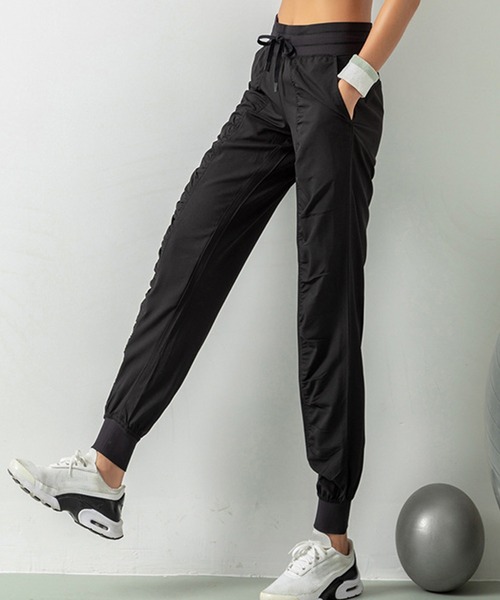 「HYSSHOP」 イージーパンツ X-LARGE ダークブラウン レディース_画像2