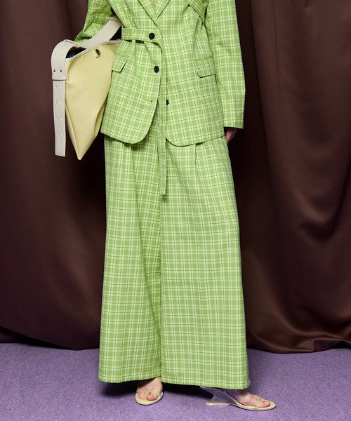 MAISON SPECIAL（メゾンスペシャル） パンツ Check Wide Pants