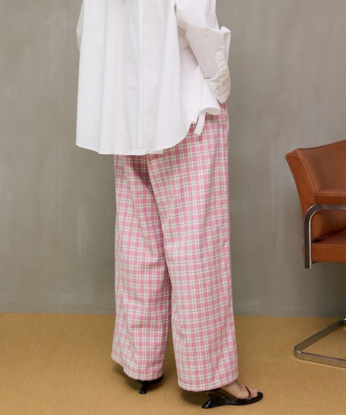MAISON SPECIAL（メゾンスペシャル） ワイドパンツ パンツ Check Wide