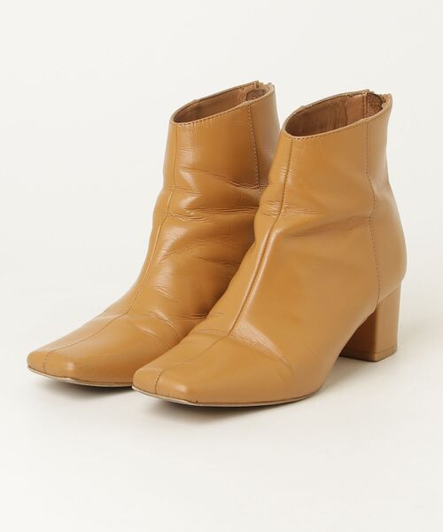 BLACK BY MOUSSY（ブラックバイマウジー） ショートブーツ 36 オレンジ