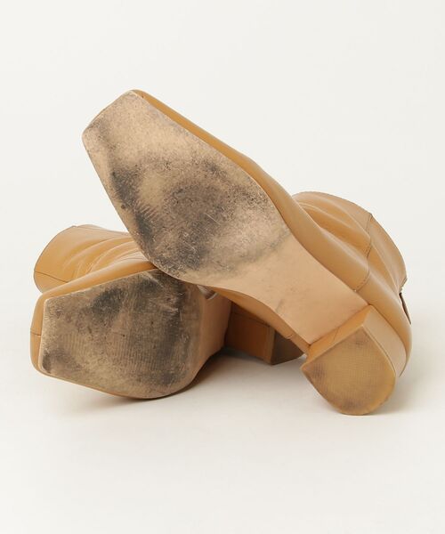 BLACK BY MOUSSY（ブラックバイマウジー） ショートブーツ 36 オレンジ