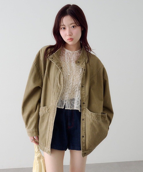 Kastane（カスタネ） コート アウター 「ティペット付き」カラーツイル