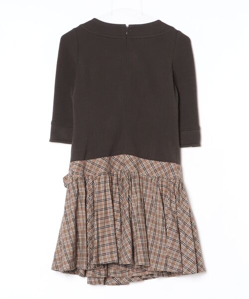 送料込み！ 極美品 BURBERRY ワンピース ベージュ 36 51 BURBERRY（バーバリー） 7分袖ワンピース 36 ブラウン レディース