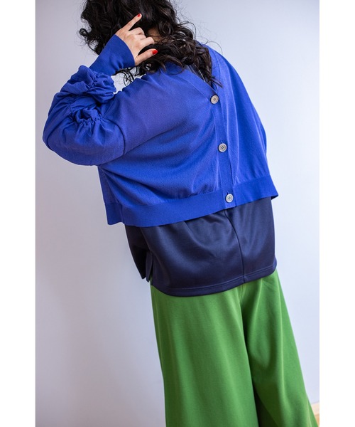 「OSMOSIS」 「loaf」ニットカーディガン ONE SIZE ブラック レディース_画像6