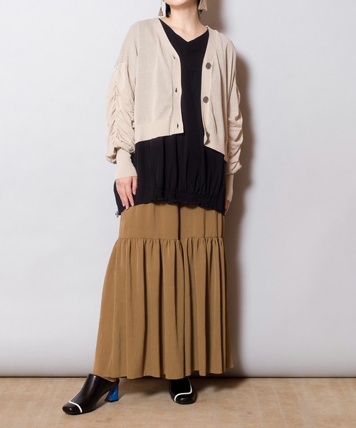 「OSMOSIS」 「loaf」ニットカーディガン ONE SIZE ブラック レディース_画像7