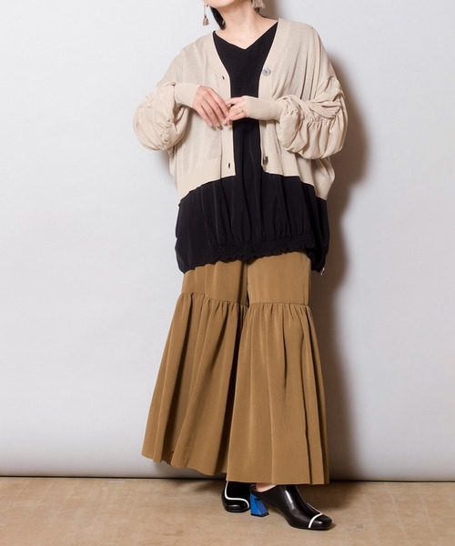 「OSMOSIS」 「loaf」ニットカーディガン ONE SIZE ブラック レディース_画像8