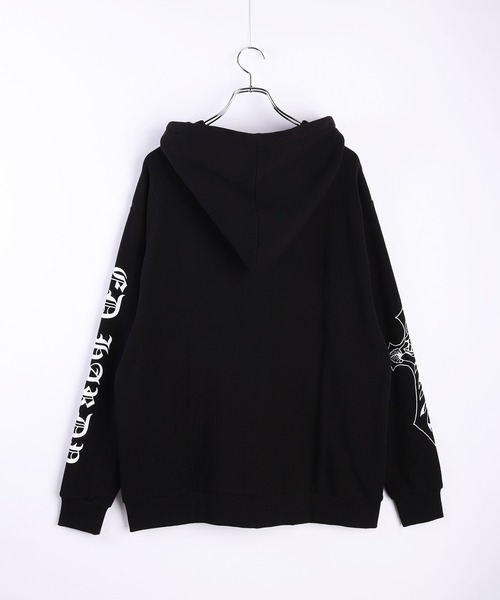 「Ed Hardy」 ジップアップパーカー L ブラック メンズ_画像2