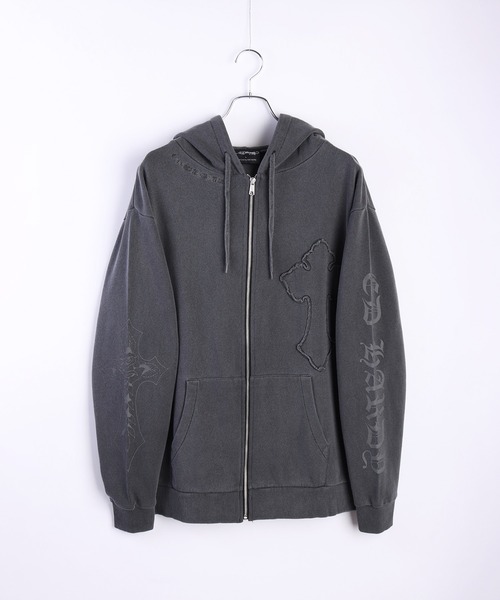 「Ed Hardy」 ジップアップパーカー L ブラック メンズ_画像5