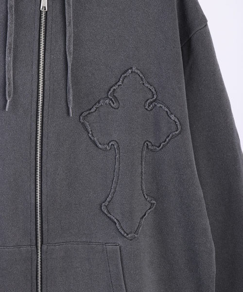 「Ed Hardy」 ジップアップパーカー L ブラック メンズ_画像9