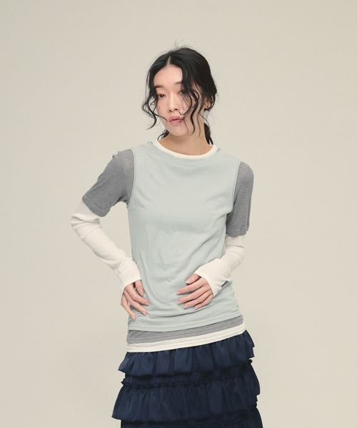 JEANASIS（ジーナシス） tシャツ 「eL」3Piece Layered Pullover