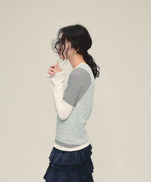 JEANASIS（ジーナシス） tシャツ 「eL」3Piece Layered Pullover