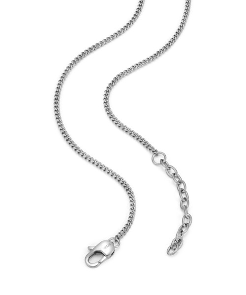【新品未使用】ARMANIアルマーニ 真鍮艶消シルバー チェーン キーリング ARMANI EXCHANGE ネックレス アルマーニ・エクスチェンジ アクセサリー