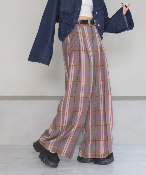 「PAGEBOY」 スラックス SMALL ブラウン レディース_画像7